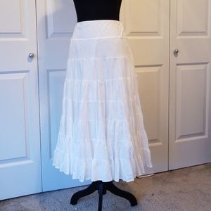 White ruffle skirt